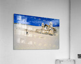 Old church ruins in a desolate sandy landscape. Acrylic Print