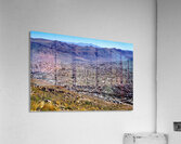 Panoramic view of a sprawling city in a mountain valley. Acrylic Print