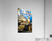 Lively fish market with fresh seafood and a peace sign. Acrylic Print