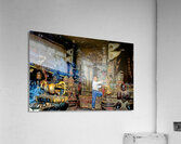 Boy interacts with religious artifacts in Kathmandu temple Acrylic Print