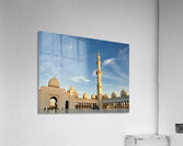 Visit the Sheikh Zayed Grand Mosque at sunset in Abu Dhabi Acrylic Print