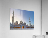 Visiting Sheikh Zayed Grand Mosque in Abu Dhabi at dusk Acrylic Print