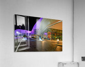 W Abu Dhabi Yas Island hotel entrance at night Acrylic Print