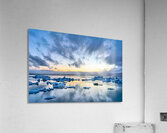Midnight scenes at Jokulsarlon glacier lagoon in Iceland Acrylic Print