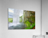 Seljalandsfoss waterfall view from behind in Iceland Acrylic Print