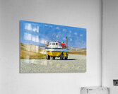 Exploring Jokulsarlon Glacier Lagoon with amphibian vehicle Acrylic Print