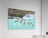 Visitors enjoy Grindaviks blue lagoon spa by day Acrylic Print