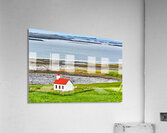 Church stands in western fjords of Iceland near the sea Acrylic Print