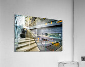 Exploring the interior of Harpa Opera House in Reykjavik Iceland Acrylic Print