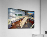 Harpa opera house interior featuring stairs and visitors Acrylic Print