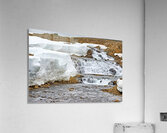 Flowing water and snow near Djupvegur in Iceland Acrylic Print