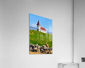 Visit to Hellnar Church in Iceland on a sunny day Acrylic Print