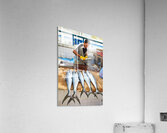 Fish seller prepares catch at Nizwa Oman fish market Acrylic Print