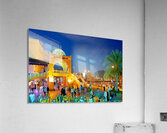 Waterfront view of Mutrah Souq in Muscat at sunset time Acrylic Print