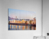 Sunset view of waterfront in Muscat Oman with city lights Acrylic Print
