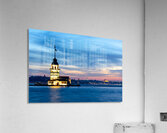 View of Maidens Tower on Bosphorus at sunset in Istanbul Acrylic Print