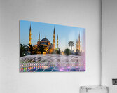 Visit to Blue Mosque and fountain at twilight in Istanbul Acrylic Print