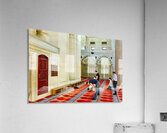 People pray inside Suleymaniye Mosque in Istanbul Turkey Acrylic Print