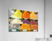 Exploring the Grand Bazaar with colorful spices in Istanbul Acrylic Print