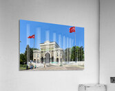 Historic university building in Istanbul Turkey with flags Acrylic Print