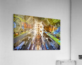 Interior view of Basílica de la Sagrada Familia in Barcelona Acrylic Print