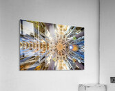 Visitors admire the Sagrada Famílias interior Acrylic Print