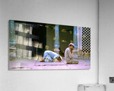 Men pray in the mosque in Chitral during afternoon prayer Acrylic Print