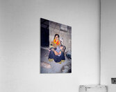 A woman holds her child in a Kalash village Acrylic Print
