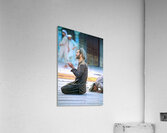 Prayers in the mosque of Chitral Pakistan at sunset Acrylic Print