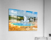Exploring grand prismatic spring in yellowstone national park Acrylic Print