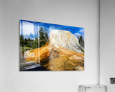 Yellowstone national park orange spring mound in usa Acrylic Print