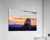 Sunset view over Monument Valley in Utah with dark silhouettes Acrylic Print