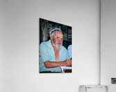 Elderly man smiles while sitting outdoors in Bukhara Uzbekistan Acrylic Print