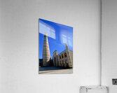 Explore Khivas historic minaret and architecture Acrylic Print