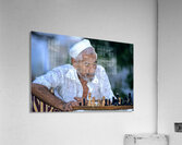Elderly man plays chess in Bukhara Uzbekistan Acrylic Print