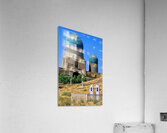 Cemetery in Samarkand with blue domes and historical buildings Acrylic Print