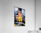 Kid stands at vegetable market in Samarkand Uzbekistan Acrylic Print