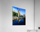 Samarkand reflects on a calm day in Uzbekistan Acrylic Print