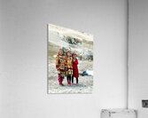 Village children in Uzbekistan enjoy their day outside Acrylic Print