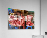 Fresh meat sold in Hanoi market during daytime Acrylic Print