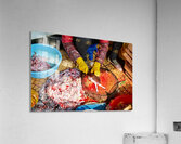 Market activity in Hanoi with fish preparation in progress Acrylic Print