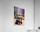 Man praying at a shrine in Ho Chi Minh City Vietnam Acrylic Print
