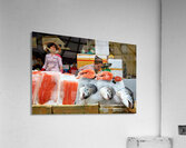 Market scene in Ho Chi Minh with fresh seafood for sale Acrylic Print