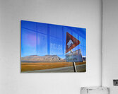 Warning sign for polar bears in Longyearbyen Svalbard Acrylic Print