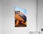 Colorful houses under a mountain in Longyearbyen Svalbard Acrylic Print