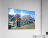 Colorful houses line the street in Longyearbyen Svalbard Acrylic Print