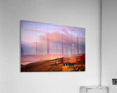 Sunset over longyearbyen in svalbard archipelago norway Impression acrylique