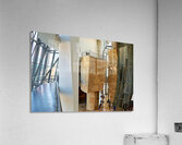 Inside Guggenheim Museum in Bilbao Spain with visitors walking Impression acrylique