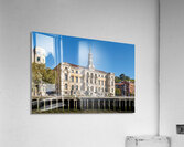 Building stands in Bilbao Spain next to water and trees Acrylic Print