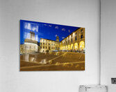 Piazza Grande in Arezzo at sunset with glowing architecture Acrylic Print